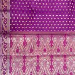 Magenta Cotton Silk Pure Banarasi Saree With Zari Booti Work