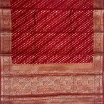 Red Cotton Silk Pure Banarasi Saree With Zari Booti And Rangkart Work
