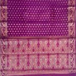 Magenta Cotton Silk Pure Banarasi Saree With Zari Booti Work