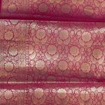 Red Cotton Silk Pure Banarasi Saree With Golden Zari Booti Work