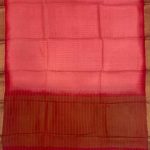 Red Chiffon Silk Pure Banarasi Dupatta With Plain Contrast Colour Concept