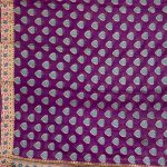 Purple Chiffon Silk Pure Banarasi Dupatta With  Floral Zari Booti Work