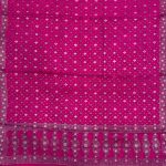 Rani Pink Chiffon Silk Pure Banarasi Dupatta With Silver Zari Booti Work