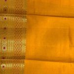 Mustard Chiniya Silk Pure Banarasi Saree With Floral Zari Jaal Work