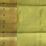 Pista Green Chiniya Silk Pure Banarasi Saree With Floral Zari Jaal Work