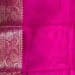Red Chiniya Silk Pure Banarasi Saree With Floral Zari Jaal Work