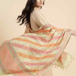 Yellow Khaddi Georgette Silk Pure Banarasi Dupatta