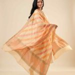 Yellow Khaddi Georgette Silk Pure Banarasi Dupatta