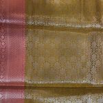 Banarasi Semi Silk Saree In Mustard Colour With ZigZag Zari Work