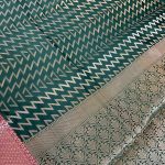 Banarasi Semi Silk Saree In Bottle Green Colour With Silver Zari ZigZag Work