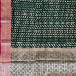 Banarasi Semi Silk Saree In Bottle Green Colour With Silver Zari ZigZag Work