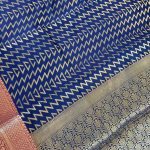 Banarasi Semi Silk Saree In Navy Blue Colour With ZigZag Zari Work
