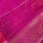Rani Pink Semi Silk Banarasi Saree With ZigZag Zari Work
