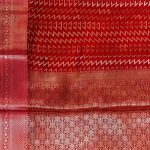Red Semi Silk Banarasi Saree With ZigZag Zari Work