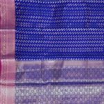 Royal Blue Semi Silk Banarasi Saree With ZigZag Zari Work