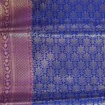 Royal Blue Semi Silk Banarasi Saree With ZigZag Zari Work