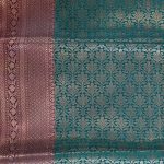 Seagreen Semi Silk Banarasi Saree With ZigZag Zari Work