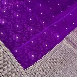 Purple Mashru Silk Banarasi Saree