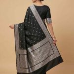 Black Mashru Silk Banarasi Saree