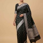 Black Mashru Silk Banarasi Saree