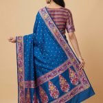 Royal Blue Mashru Silk Banarasi Saree