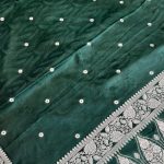 Bottle Green Mashru Silk Banarasi Saree