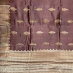 Chiku Viscose Silk Pure Banarasi Saree With Beautiful Floral Zari Work