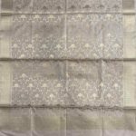 Beige Semi Silk Banarasi Dress Material