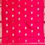 Pink Semi Silk Banarasi Dress Material