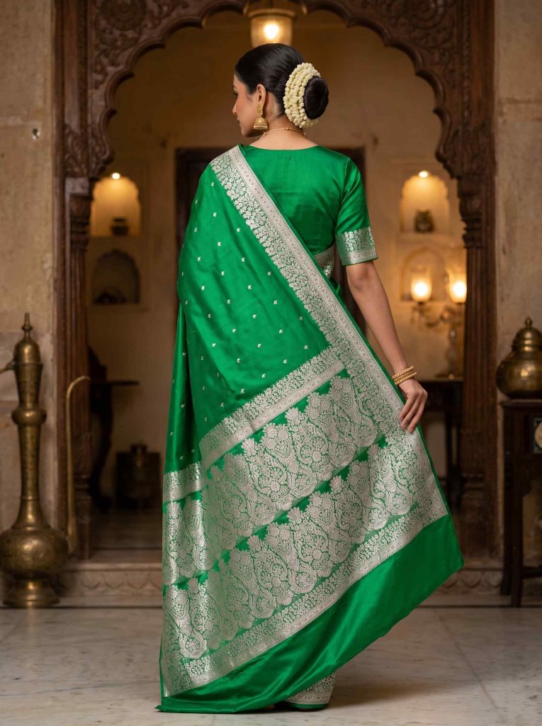 Green Mashru Silk Banarasi Saree