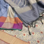 Grey Kataan Silk Banarasi Lehenga