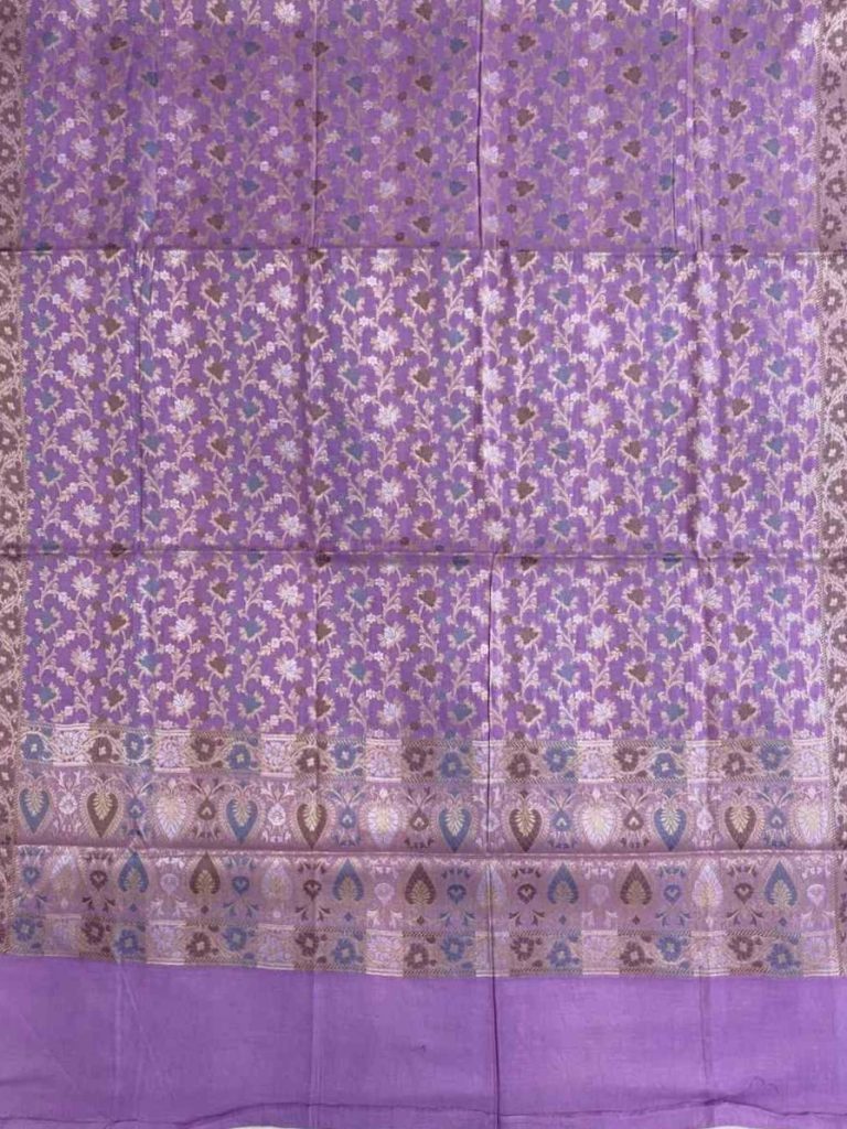 Lavender Semi Silk Dress Material
