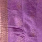 Lavender Viscose Silk Pure Banarasi Saree With Beautiful Floral Zari & Red Minakari Work