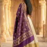 Contrast Shade Munga Silk Banarasi Lehenga