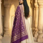 Contrast Shade Munga Silk Banarasi Lehenga