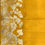 Mustard Handwoven Raw Mango Silk Banarasi Saree
