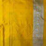 Yellow Mashru Silk Banarasi Saree
