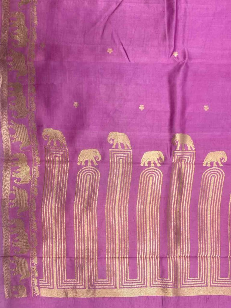 Pink Handwoven Mango Silk Banarasi Saree