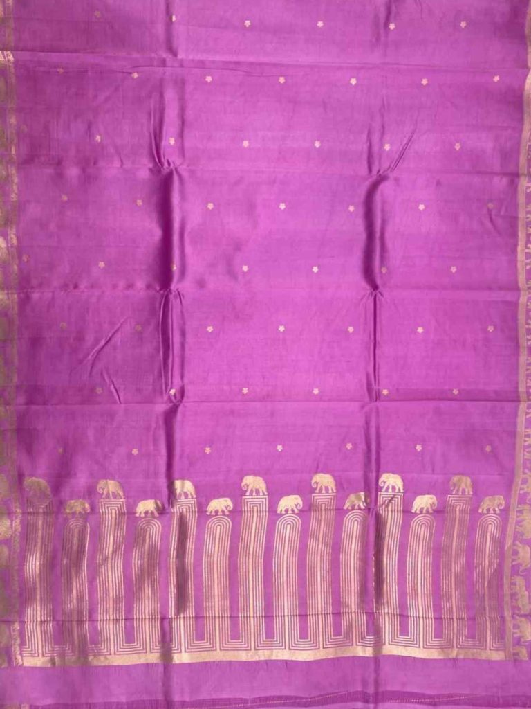 Pink Handwoven Mango Silk Banarasi Saree