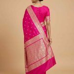 Rani Pink Mashru Silk Banarasi Saree