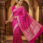 Rani Pink Mashru Silk Banarasi Saree