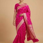 Rani Pink Mashru Silk Banarasi Saree