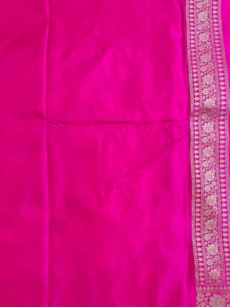 Rani Pink Mashru Silk Banarasi Saree