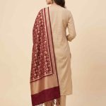 Red Kataan Silk Banarasi Dupatta With Beautiful Floral Jaal Zari Work
