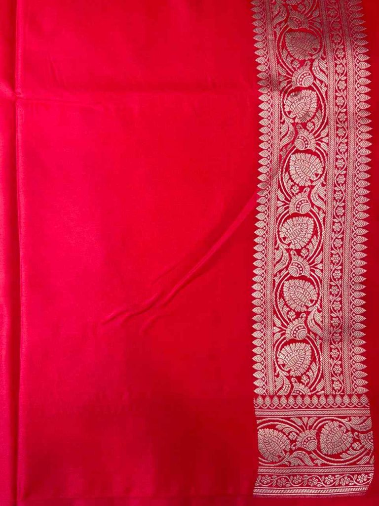 Red Mashru Silk Banarasi Saree