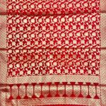 Red Semi Silk Banarasi Dress Material