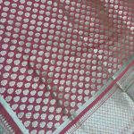 Rose Gold Semi Kataan Silk Banarasi Dupatta With Beautiful Booti Zari Work
