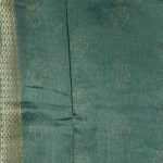 Seagreen Viscose Silk Pure Banarasi Saree With Beautiful Floral Zari & Red Minakari Work