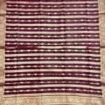 Wine Semi Silk Banarasi Dress Material