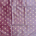 Plum Semi Silk Banarasi Dress Material